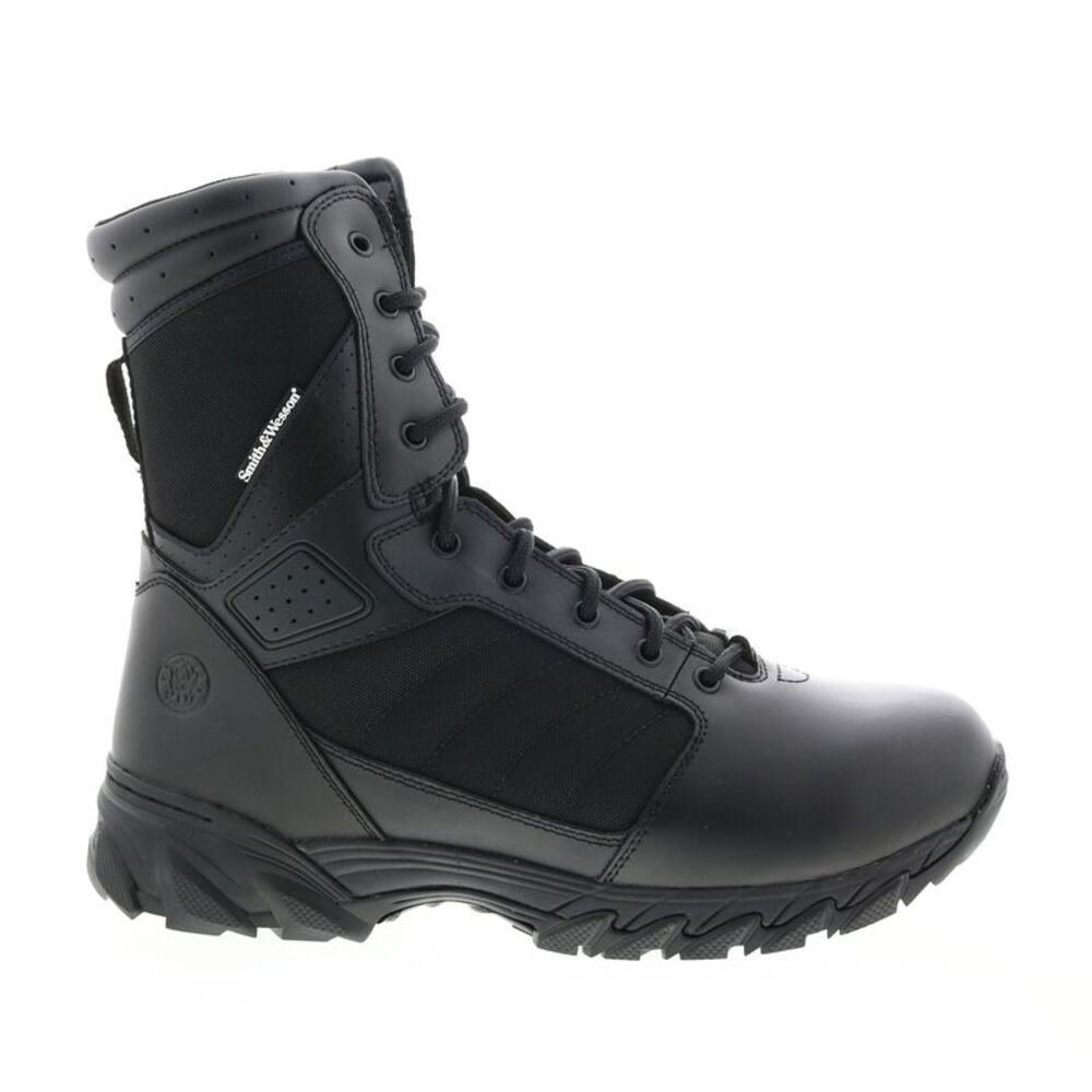 Smith & Wesson Mens Breach 2.0 8" Side Zip Black Boots (NWT)
